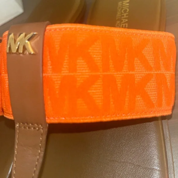 Michael Kors Orange and Tan Sandals - Picture 5 of 6